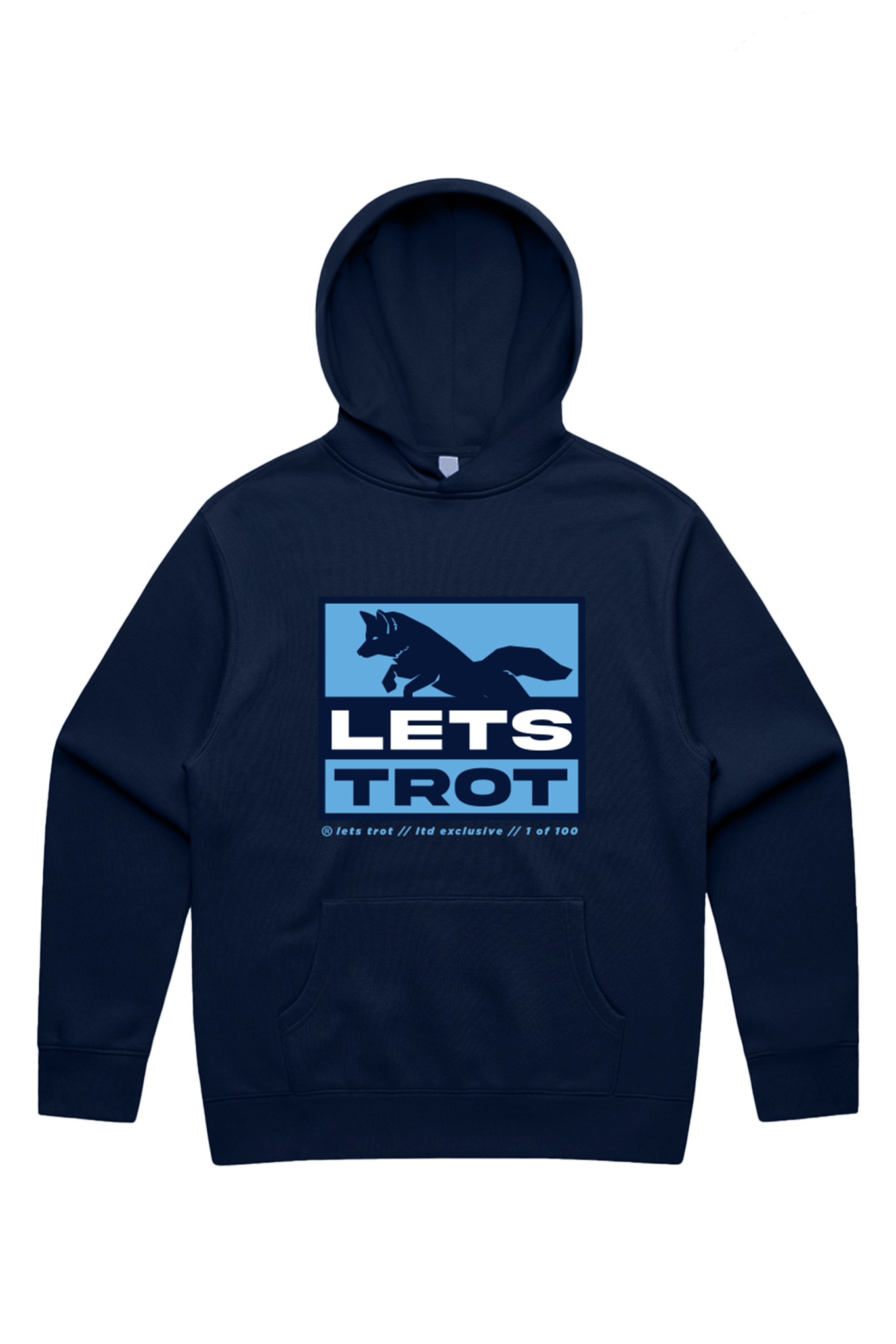 Blue Fox Hoodie (Navy) – LETSTROTAPPAREL